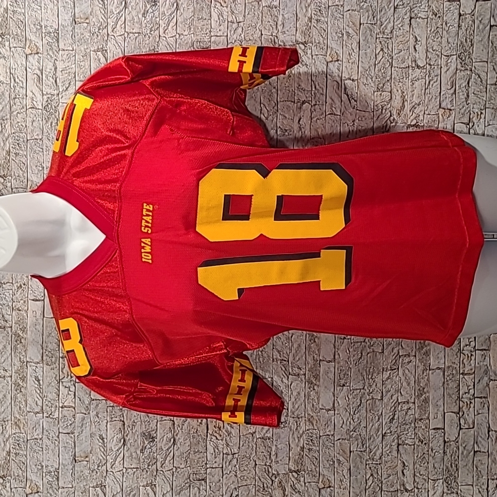 Iowa State Cyclones Satin Red #18 Football Jersey Shirt